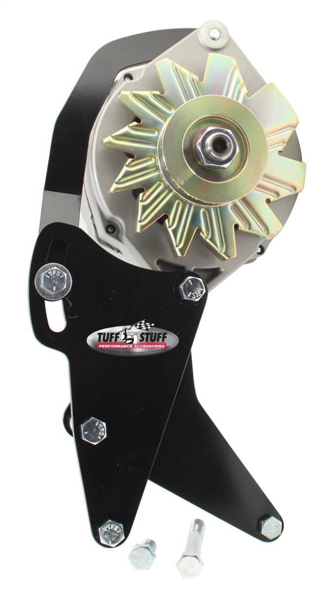Tuff Stuff Performance - Alternator Bracket; For Use w/Chevy BBC Short Water Pump - Black Powder Coated; 7669B