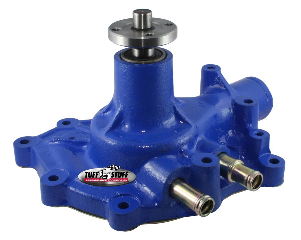 Tuff Stuff Performance - Water Pump; 5.437 in. Hub Height - 5/8 in. Pilot - w/Pass. Side Inlet - Blue; 1432CBLUE