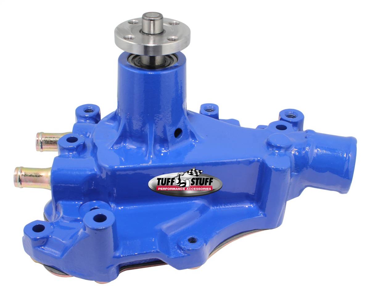 Tuff Stuff Performance - Water Pump; 5.687 in. Hub Height - 5/8 in. Pilot - w/Driver Side Inlet - Windsor Only - Blue; 1468CBLUE