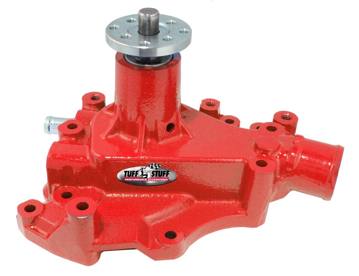 Tuff Stuff Performance - Water Pump; 5.687 in. Hub Height - 5/8 in. Pilot - w/Driver Side Inlet - Cleveland Only - Red; 1469CRED