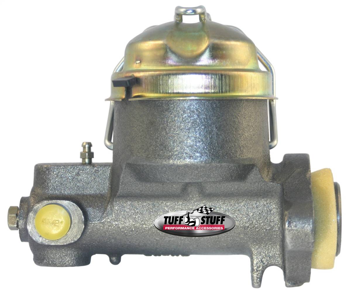 Tuff Stuff Performance - Brake Master Cylinder; Single Rsvr. - 1 in. Bore - Dual 7/16-24 Ports - 3 1/2 in. Mounting Hole Spacing - Drum-Drum - Fruit Jar Style - Plain; 2150NB