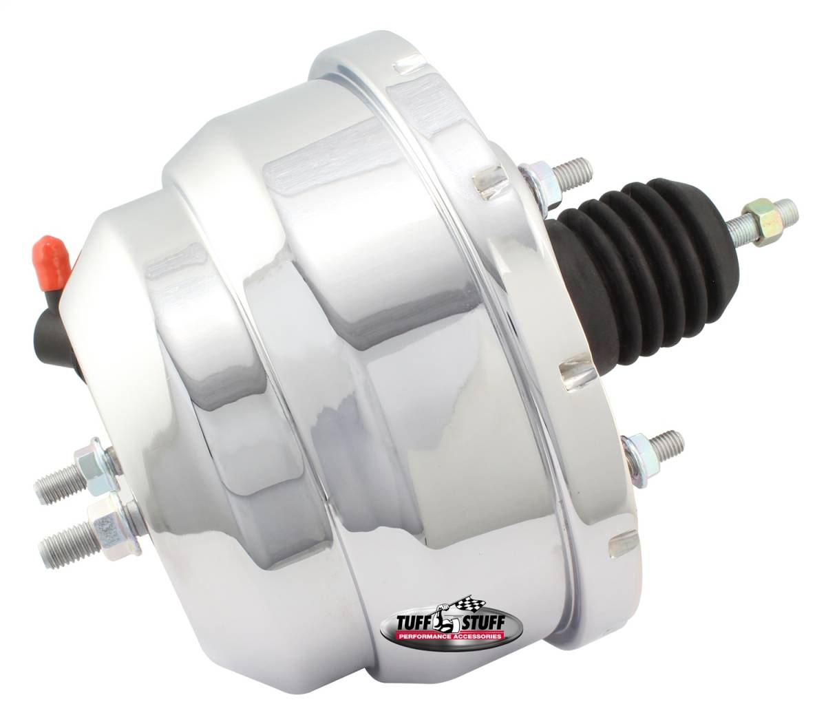 Tuff Stuff Performance - Power Brake Booster; Univ. - 8 in. - Dual Diaphragm - Incl. 3/8 in.-16 Mtg. Studs And Nuts - Fits Hot Rods/Customs/Muscle Cars - Chrome; 2223NA