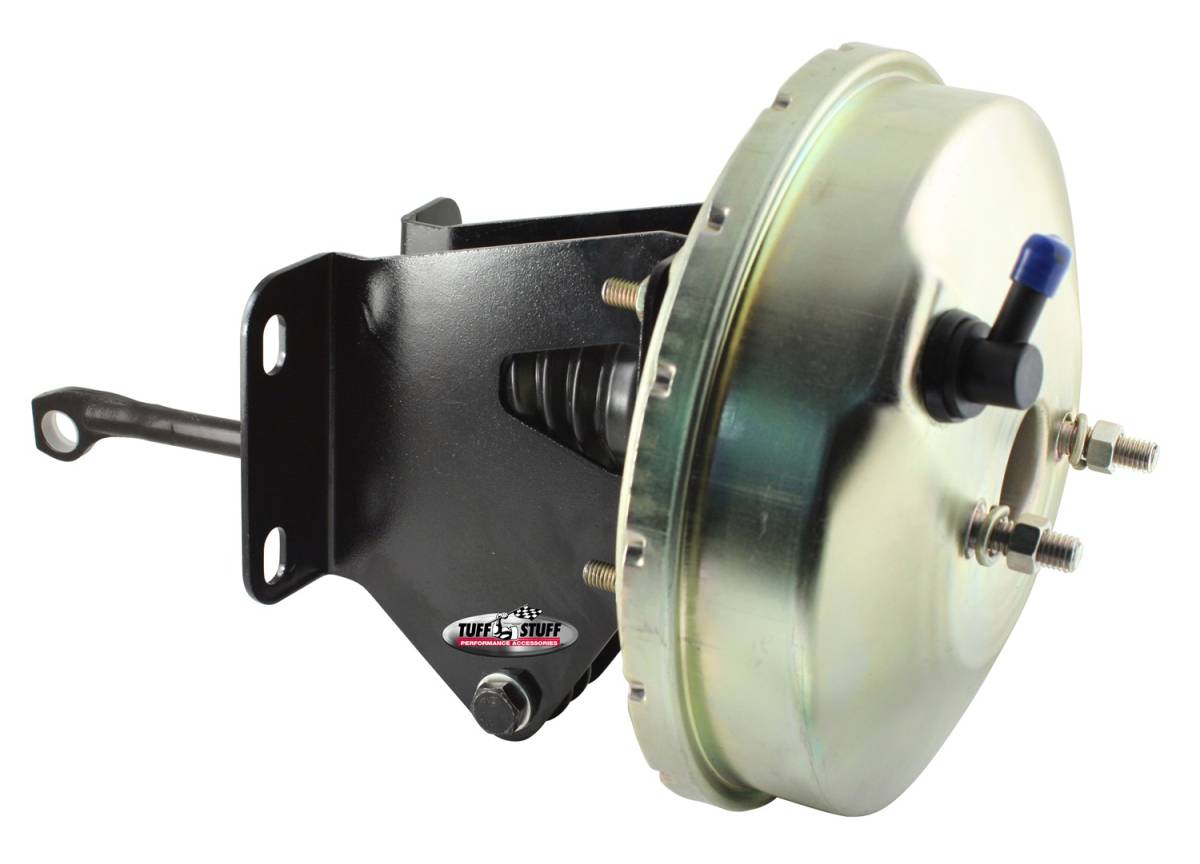 Tuff Stuff Performance - Power Brake Booster; 9 in. - Slim Line Diaphragm - Incl. Booster Mtg. Bracket/3/8 in.-16 Mtg. Studs And Nuts - Fits Hot Rods/Customs/Muscle Cars - Gold Zinc; 2231NBJ