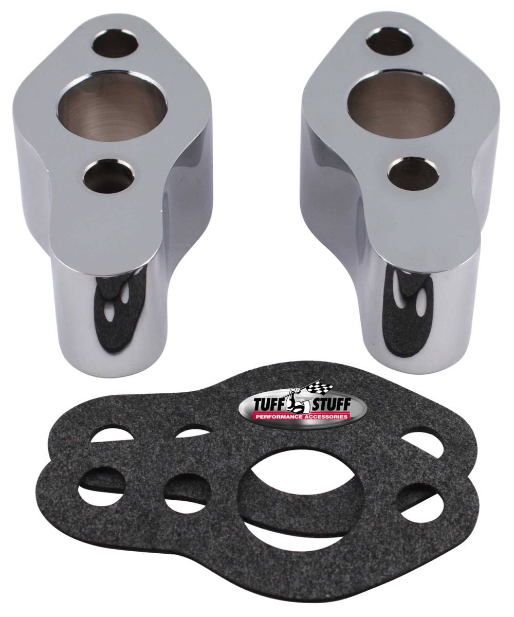 Tuff Stuff Performance - Water Pump Spacer; Incl. 2 Extensions/2 Gaskets - Chrome; 2254A