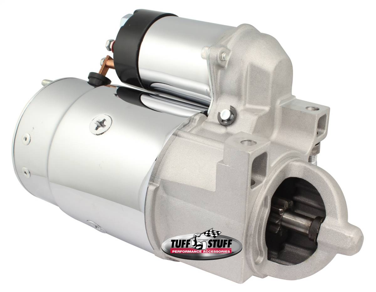 Tuff Stuff Performance - Starter; Full Size - Straight Mounting Block - 1 Long And 1 Short Bolt - 153 Tooth Flywheel - Chrome - Chevrolet And Oldsmobile; 3631A