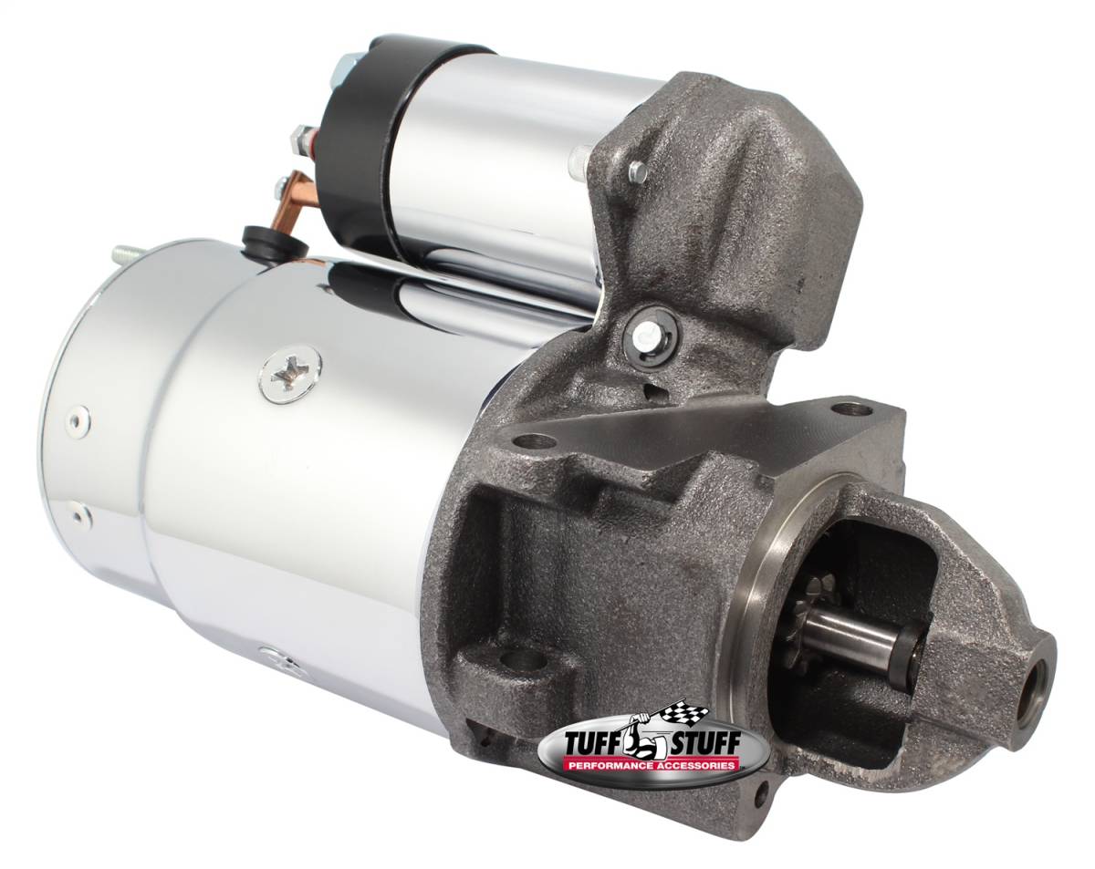 Tuff Stuff Performance - Starter; Full Size - w/Offset Mounting Block - 168 Tooth Flywheel - Cast Iron Nose - Chrome; 3689A