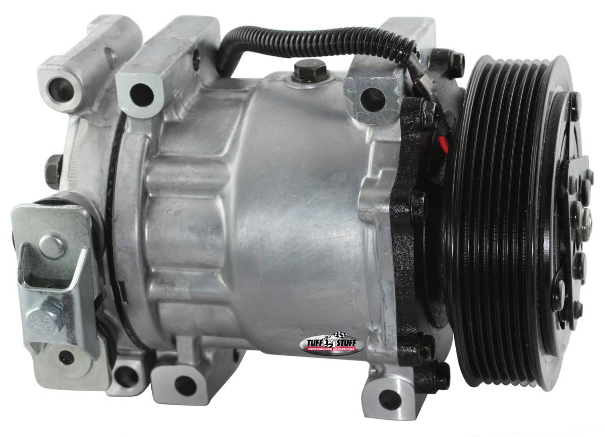 Tuff Stuff Performance - A/C Compressor; R134A Series - 6 Grove Pulley - As Cast; 4605NC