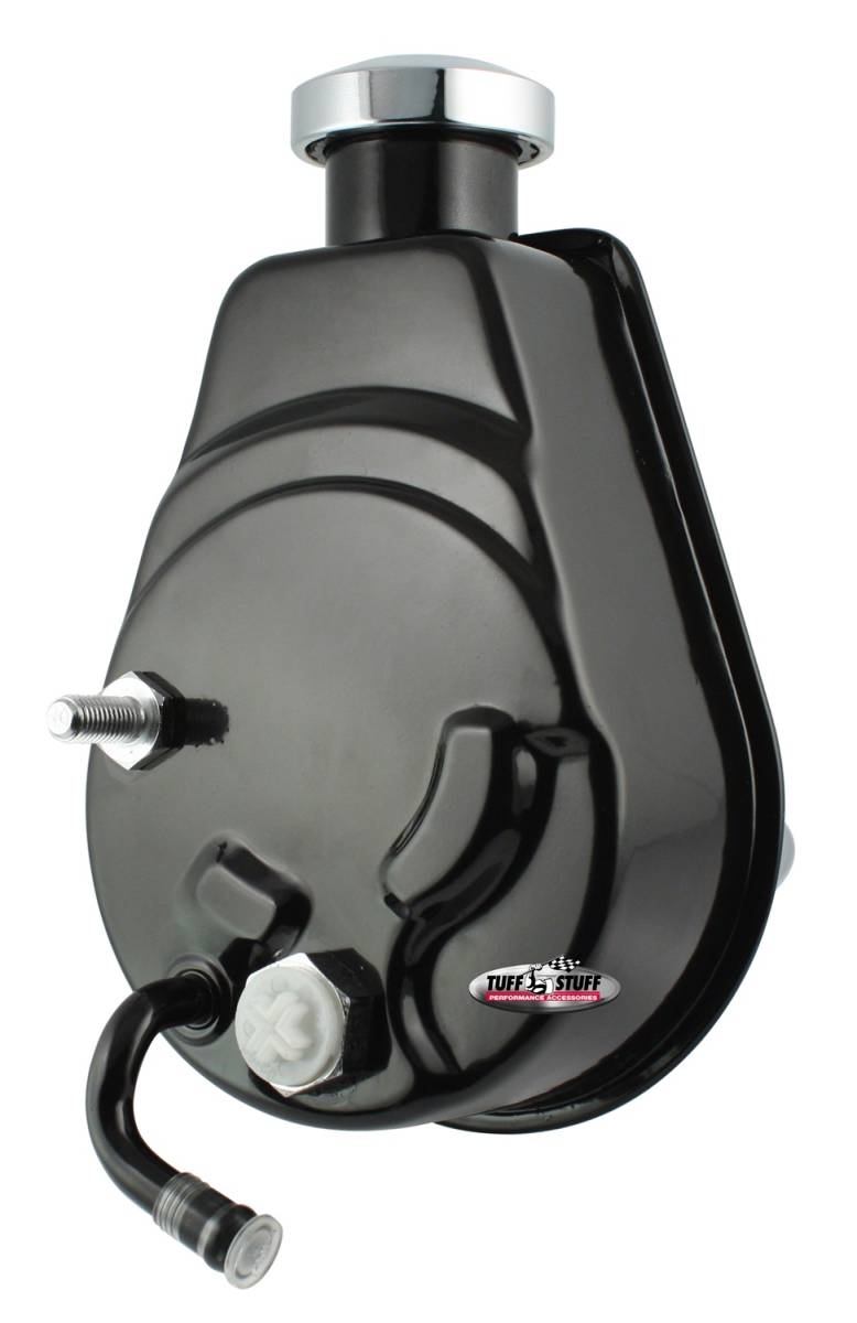 Tuff Stuff Performance - Power Steering Pump; Direct Fit - 3/4 in. Press Fit Shaft - M10x1.5 Mounting - Black; 6180B