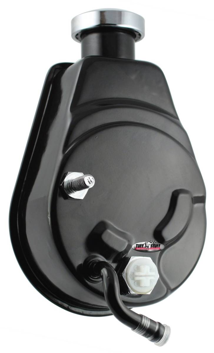 Tuff Stuff Performance - Power Steering Pump; Direct Fit - 3/4 in. Press Fit Shaft - 3/8 in.-16 Mounting - Black; 6181B