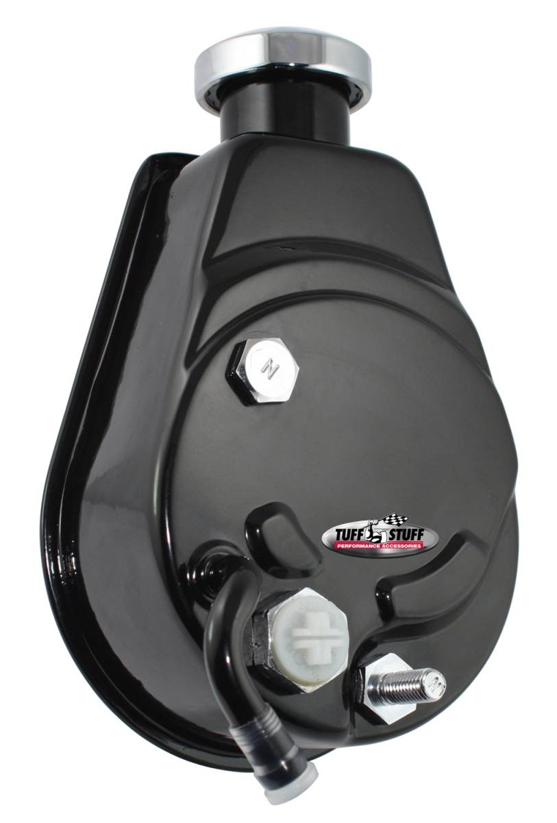 Tuff Stuff Performance - Power Steering Pump; Direct Fit - 3/4 in. Press Fit Shaft - 3/8 in.-16 Mounting - Black; 6182B