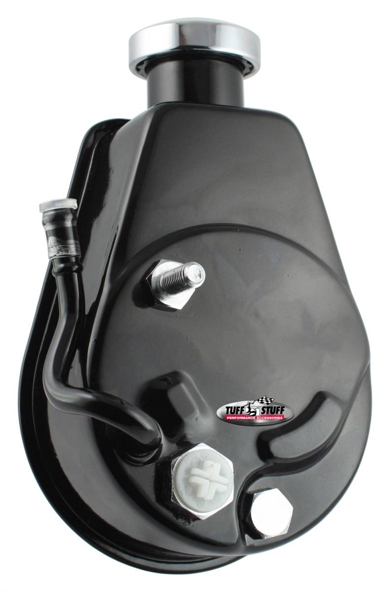 Tuff Stuff Performance - Power Steering Pump; Direct Fit - 3/4 in. Press Fit Shaft - M10x1.5 Mounting - Black; 6184B