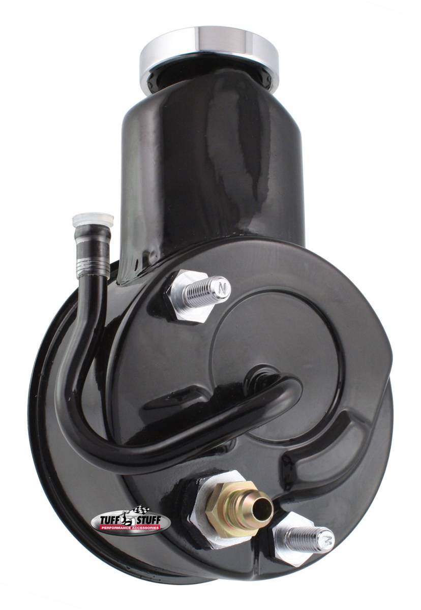 Tuff Stuff Performance - Power Steering Pump; Direct Fit - 5/8 in. Keyed Shaft - 3/8 in.-16 Mounting - Black; 6190B