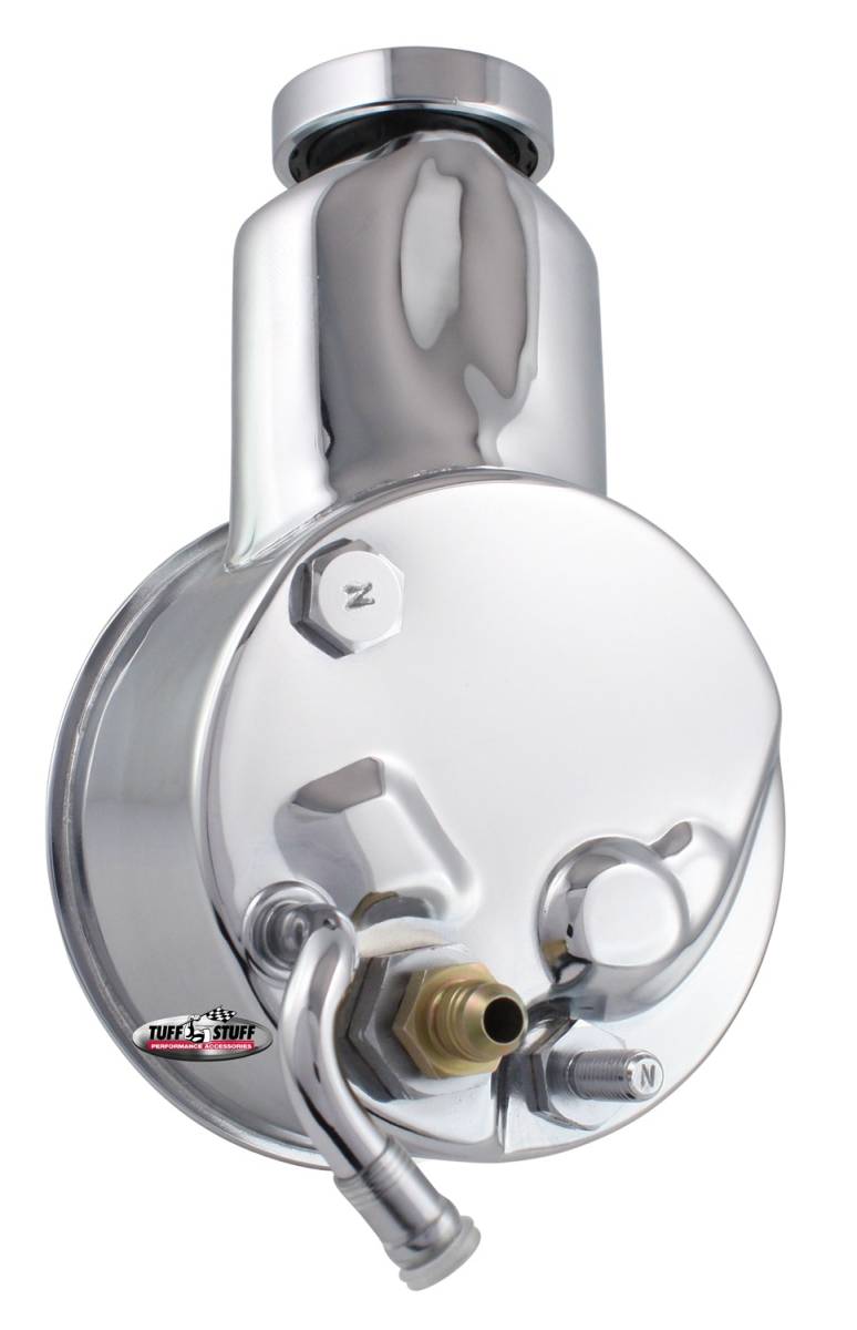 Tuff Stuff Performance - Power Steering Pump; Direct Fit - 5/8 in. Keyed Shaft - 3/8 in.-16 Mounting - Chrome; 6191A