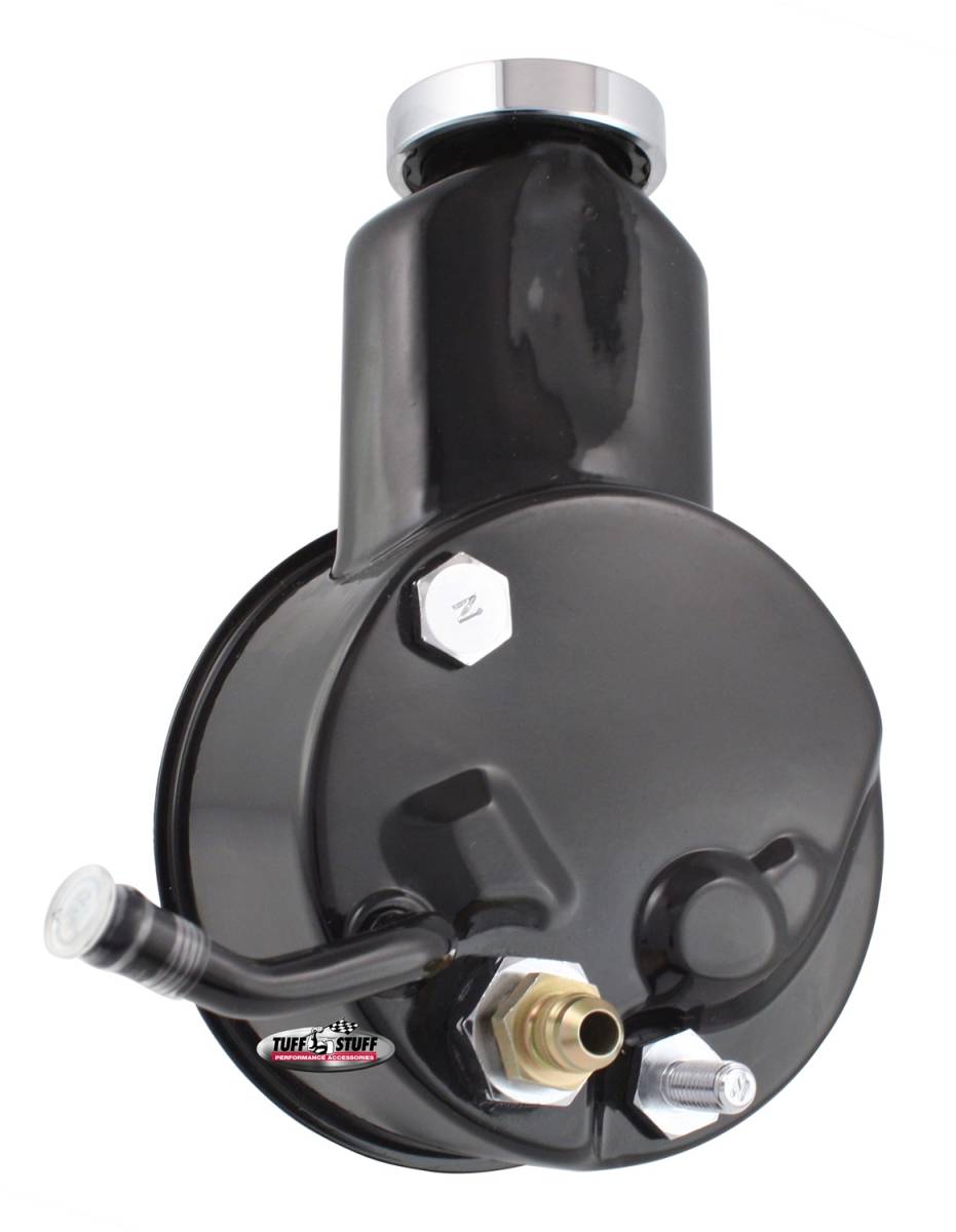 Tuff Stuff Performance - Power Steering Pump; Direct Fit - 5/8 in. Keyed Shaft - 3/8 in.-16 Mounting - Black; 6193B