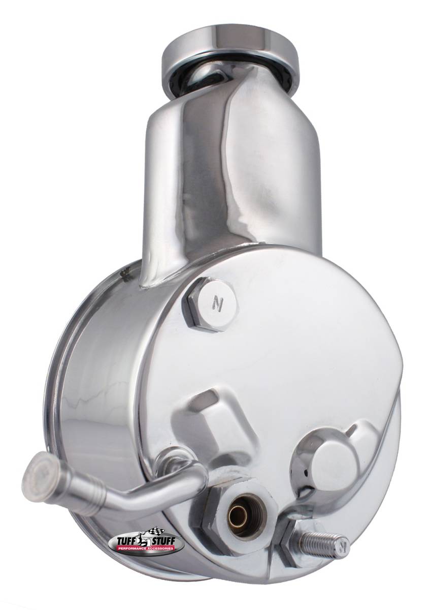 Tuff Stuff Performance - Power Steering Pump; Direct Fit - 5/8 in. Keyed Shaft - 3/8 in.-16 Mounting - Chrome; 6194A