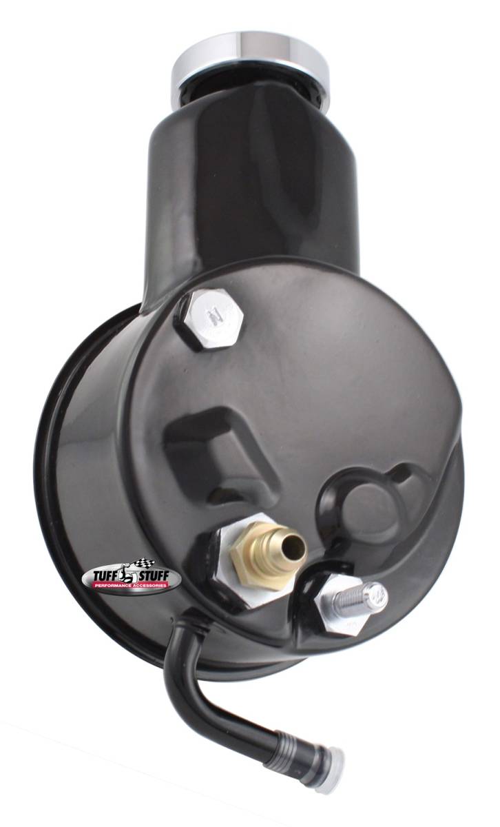 Tuff Stuff Performance - Power Steering Pump; Direct Fit - 5/8 in. Keyed Shaft - 3/8 in.-16 Mounting - Black; 6195B