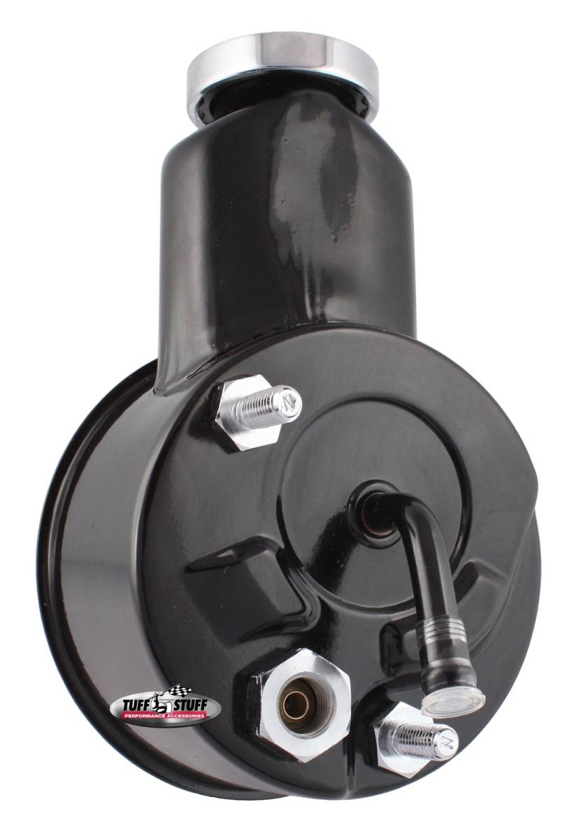 Tuff Stuff Performance - Power Steering Pump; Direct Fit - 5/8 in. Keyed Shaft - 3/8 in.-16 Mounting - Black; 6196B
