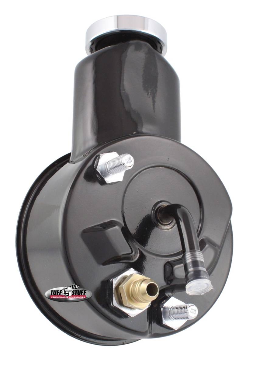 Tuff Stuff Performance - Power Steering Pump; Direct Fit - 5/8 in. Keyed Shaft - 3/8 in.-16 Mounting - Black; 6197B