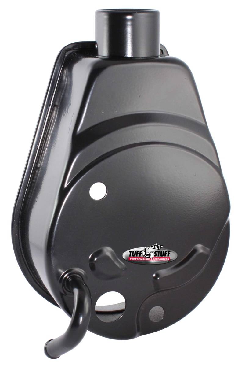 Tuff Stuff Performance - Power Steering Reservoir; Fits Tuff Stuff PN[6174/6176] Power Steering Pumps - w/Tube On Left - Black Powdercoat; 6501B
