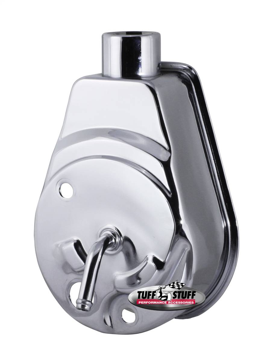 Tuff Stuff Performance - Power Steering Reservoir; Fits Tuff Stuff PN[6177/6178] Power Steering Pumps - w/Center Tube - Chrome; 6502A