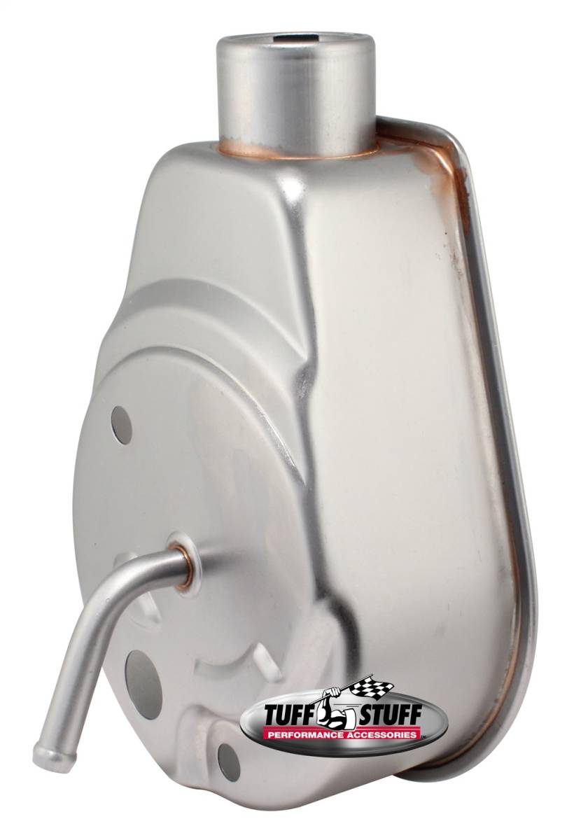Tuff Stuff Performance - Power Steering Reservoir; Fits Tuff Stuff PN[6177/6178] Power Steering Pumps - w/Center Tube - Plain; 6502C