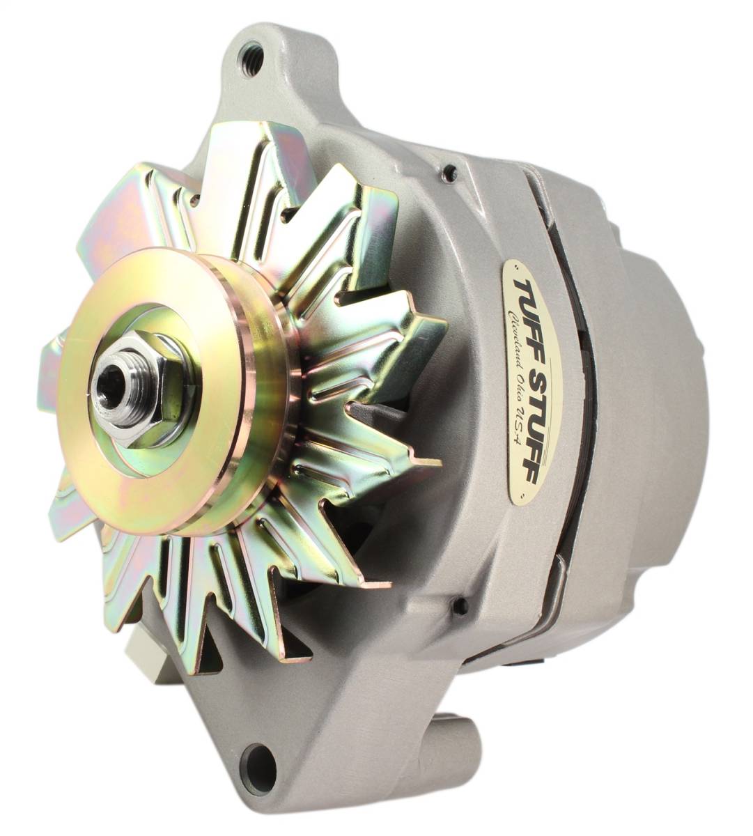 Tuff Stuff Performance - Alternator; 140 AMP - Smooth Back - 1 Wire - V Groove Pulley - Internal Regulator - Factory Cast PLUS+; 7068K