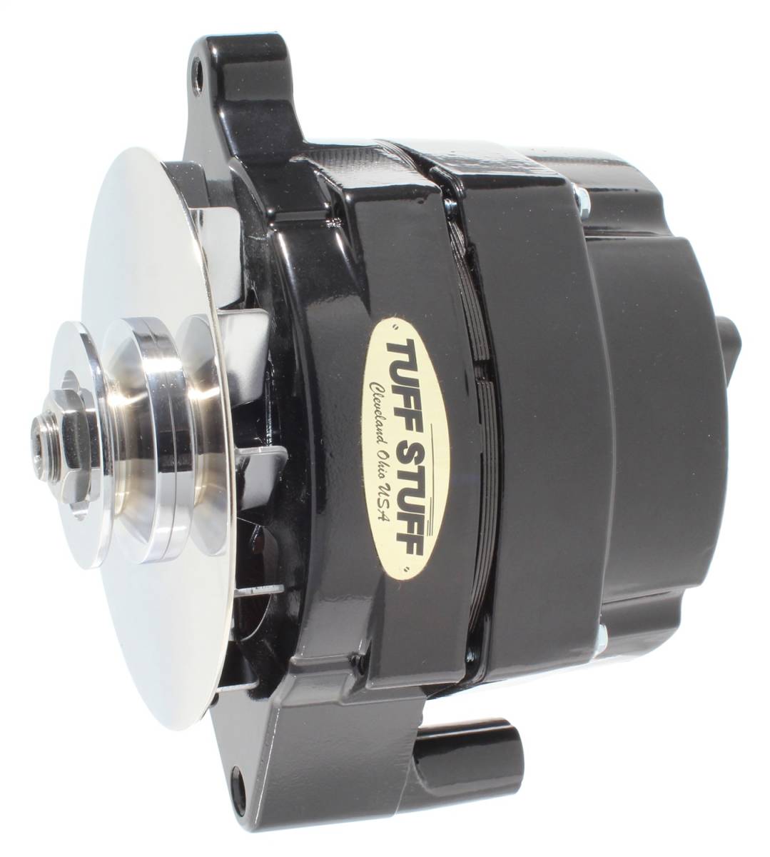 Tuff Stuff Performance - Alternator; 100 AMP - Smooth Back - 1 Wire - V Groove Pulley - Black; 7068RF