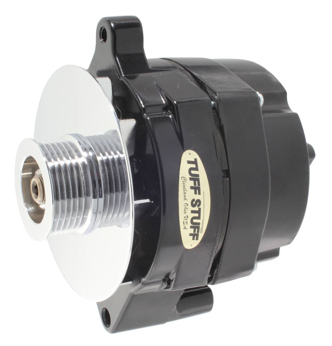 Tuff Stuff Performance - Alternator; 100 AMP Hybrid - 1 Wire - 6 Groove Pulley - Black; 7078NF6G