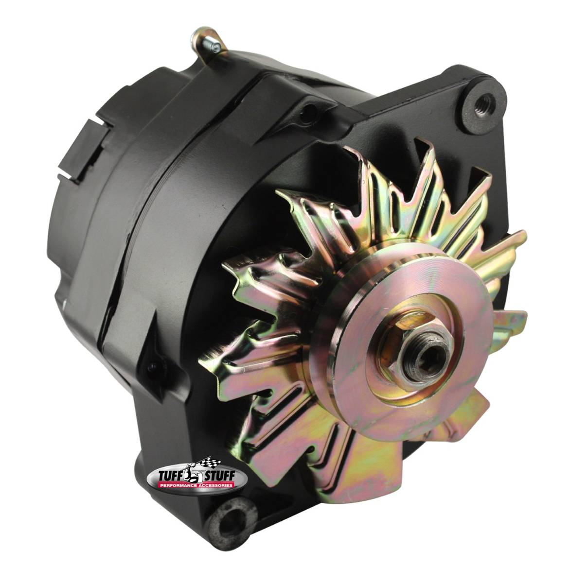 Tuff Stuff Performance - Alternator; 100 AMP - OEM Or 1 Wire - V Groove Pulley - Black Primer Powdercoat; 7127RATBLK
