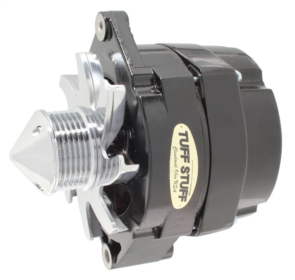Tuff Stuff Performance - Alternator; 100 AMP - OEM Or 1 Wire - 6 Groove Pulley - 4.85 in. Case Depth - Lower Mount Boss 2 in. Long - Black; 7139FBULL6G