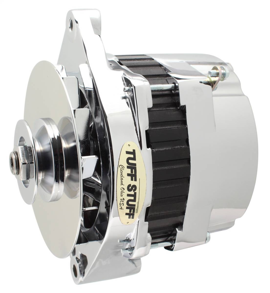 Tuff Stuff Performance - Alternator; 170 AMP - Incl. Pigtail/OEM Wiring - V Groove Pulley - Aluminum - Polished; 7290NAP