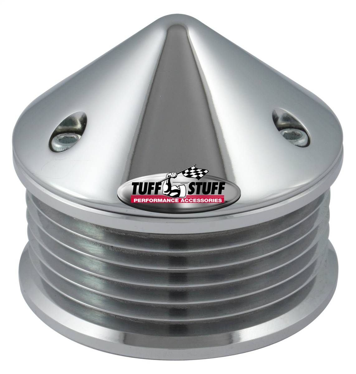 Tuff Stuff Performance - Alternator Pulley; 2.25 in. Pulley - 6 Groove Serpentine - Incl. Lockwasher/Nut - Chrome; 7653A