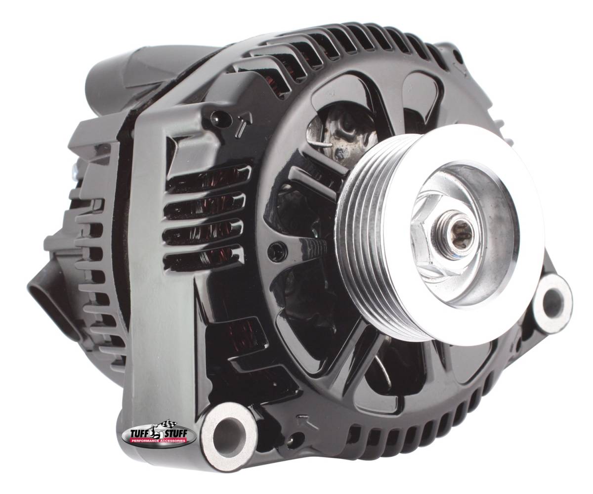 Tuff Stuff Performance - Alternator; 110 AMP - OEM Wire - 6 Groove Pulley - Black; 7721NB