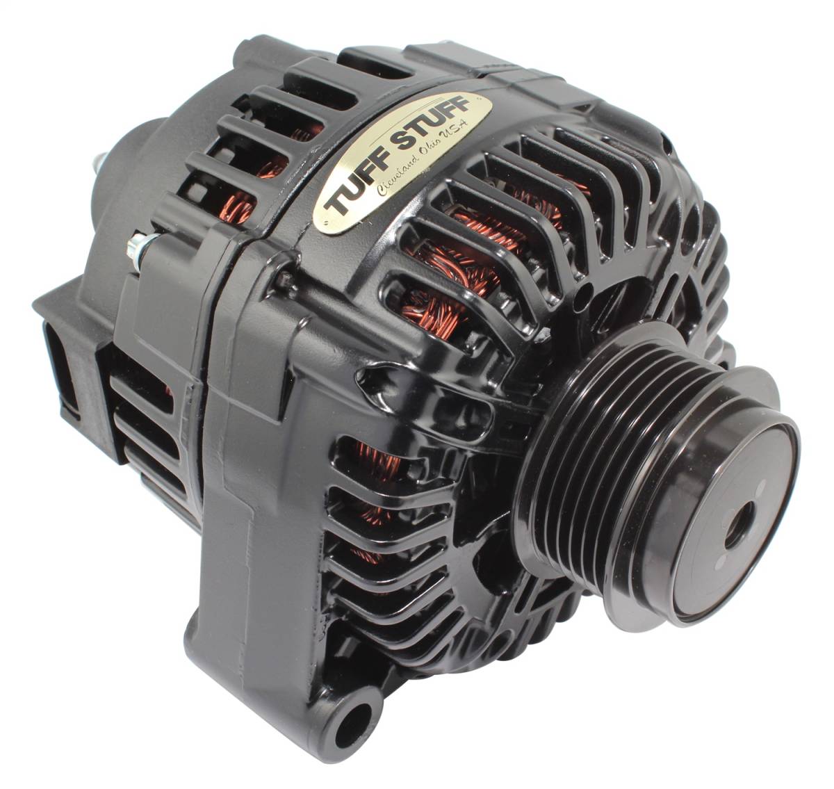 Tuff Stuff Performance - Alternator; 150 AMP - OEM Wire - 6 Groove Clutch Pulley - Black; 7722NB