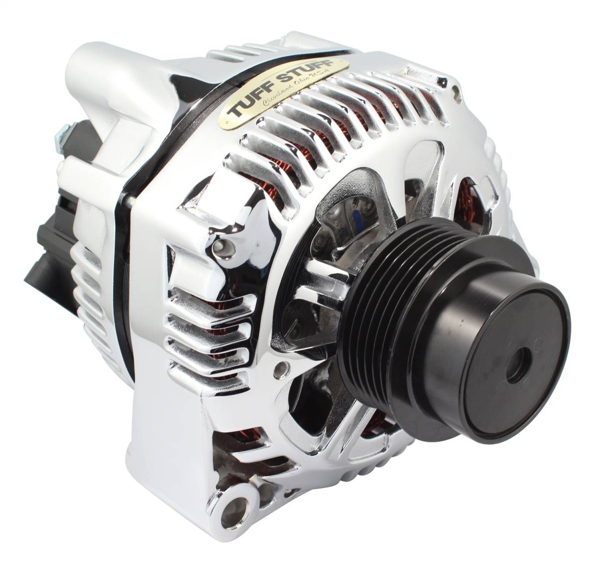 Tuff Stuff Performance - Alternator; 110 AMP - OEM Wire - 6 Groove Clutch Pulley - Chrome; 7723NA