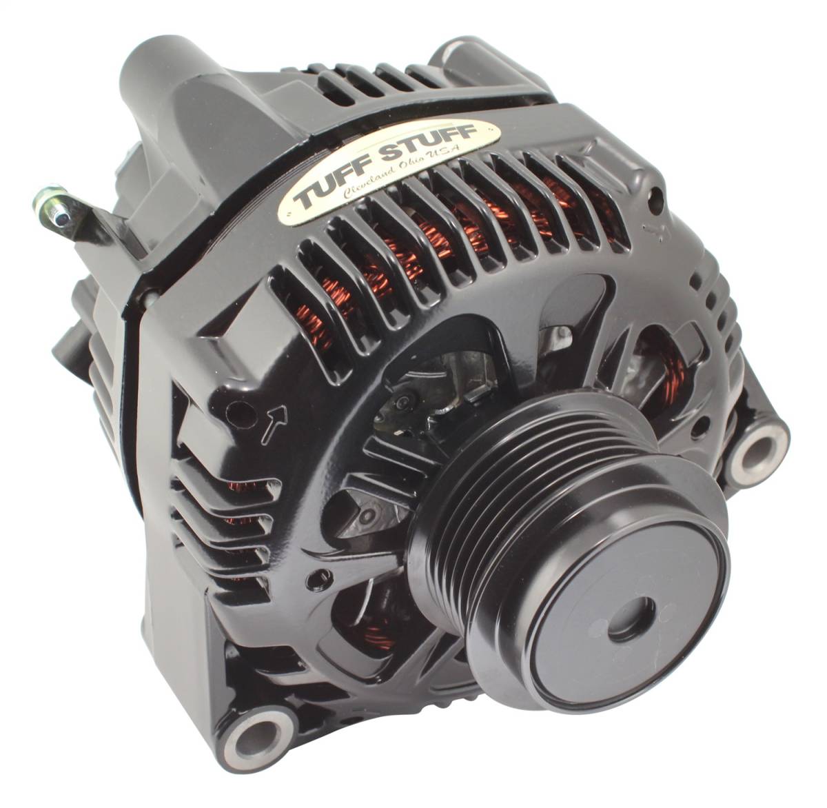 Tuff Stuff Performance - Alternator; 110 AMP - OEM Wire - 6 Groove Clutch Pulley - Black; 7723NB