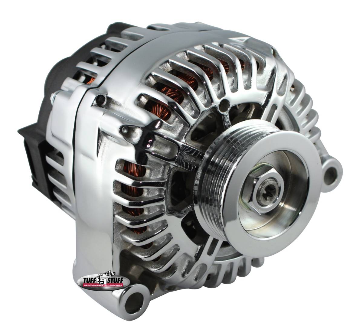 Tuff Stuff Performance - Alternator; 150 AMP - OEM Wire - 6 Groove Nut Pulley - Chrome; 7724NA