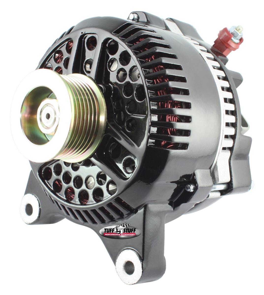 Tuff Stuff Performance - Alternator; 150 AMP - OEM Wire - 7 Groove Pulley - Internal Regulator - Black; 7764B