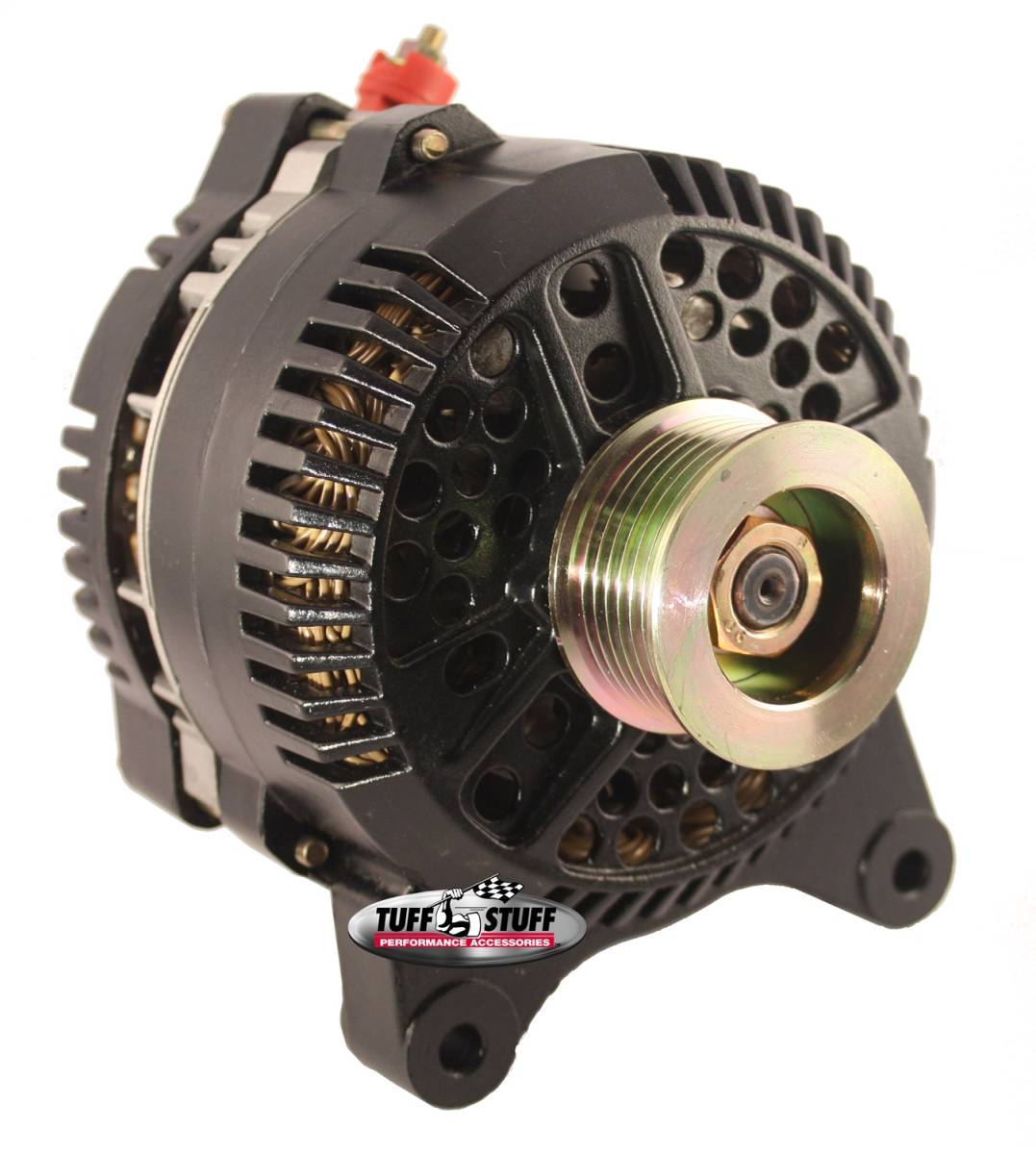 Tuff Stuff Performance - Alternator; 225 AMP Upgrade - OEM Wire - 7 Groove Pulley - Internal Regulator - Black; 7764C