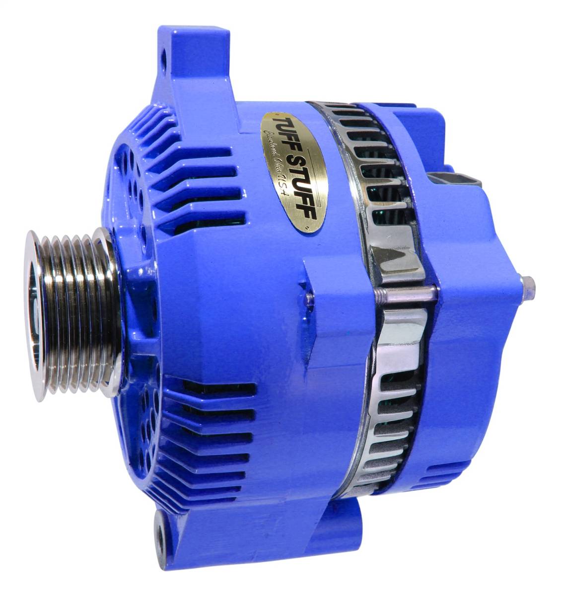 Tuff Stuff Performance - Alternator; 150 AMP - OEM Wire - 6 Groove Pulley - Internal Regulator - Blue; 7771A6GBLUE