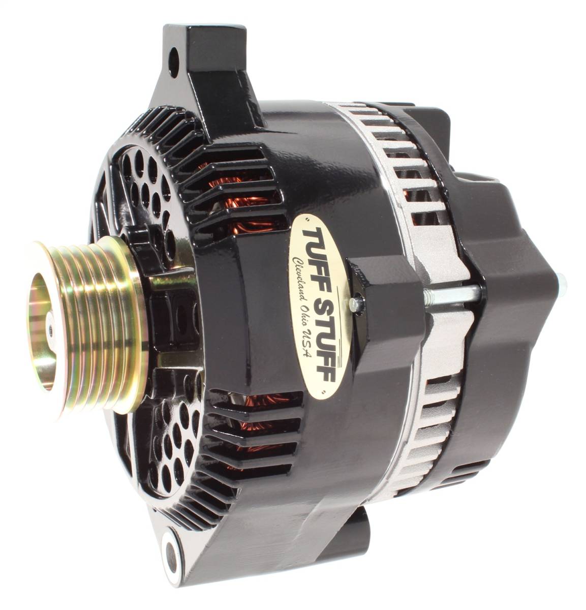 Tuff Stuff Performance - Alternator; 150 AMP - OEM Wire - 6 Groove Pulley - Internal Regulator - Heavy Duty Ball Bearings - Black; 7771B6G
