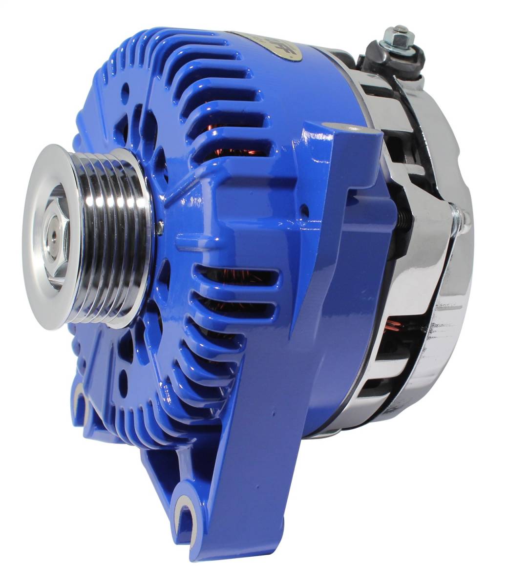 Tuff Stuff Performance - Alternator; 150 AMP - DOHC Applications - OEM Wire - 6 Groove Pulley - Internal Regulator - Blue; 7781ABLUE