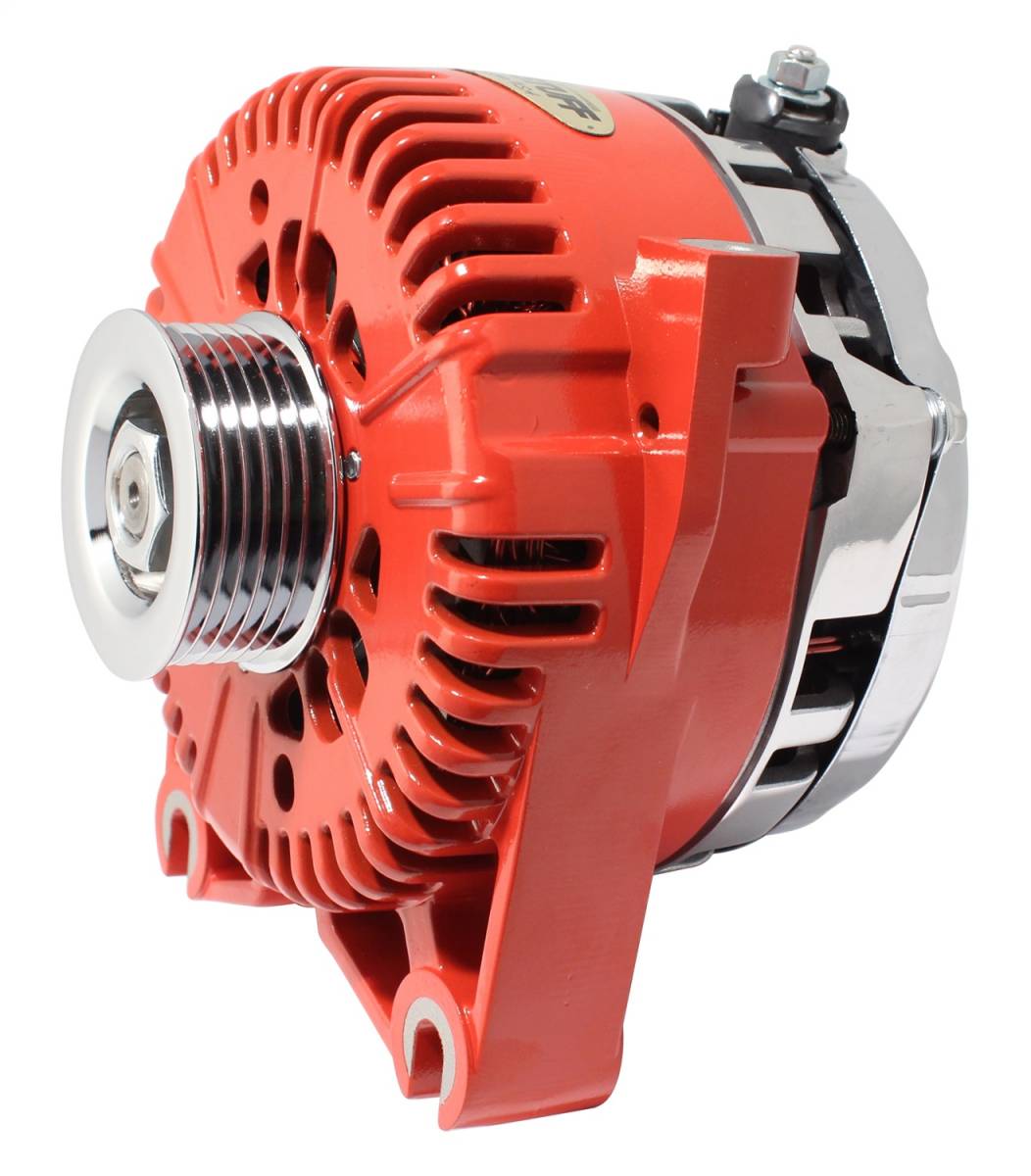 Tuff Stuff Performance - Alternator; 150 AMP - DOHC Applications - OEM Wire - 6 Groove Pulley - Internal Regulator - Red; 7781ARED