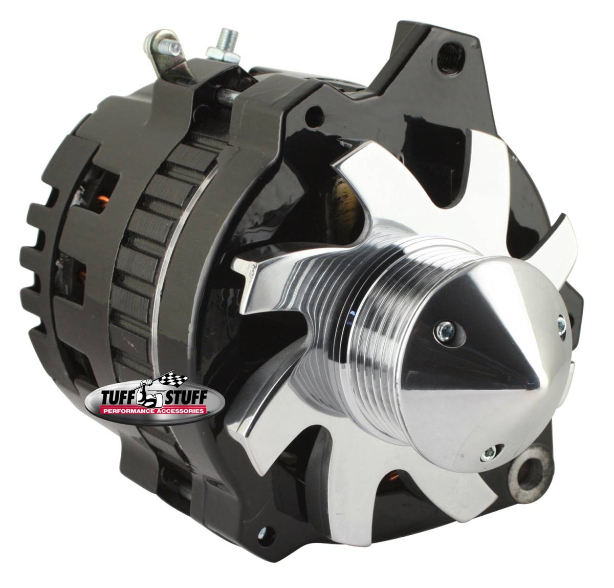 Tuff Stuff Performance - Alternator; 160 AMP - 1 Wire Or OEM Hookup - 6 Groove Bullet Pulley - Black; 7860CBULL6G