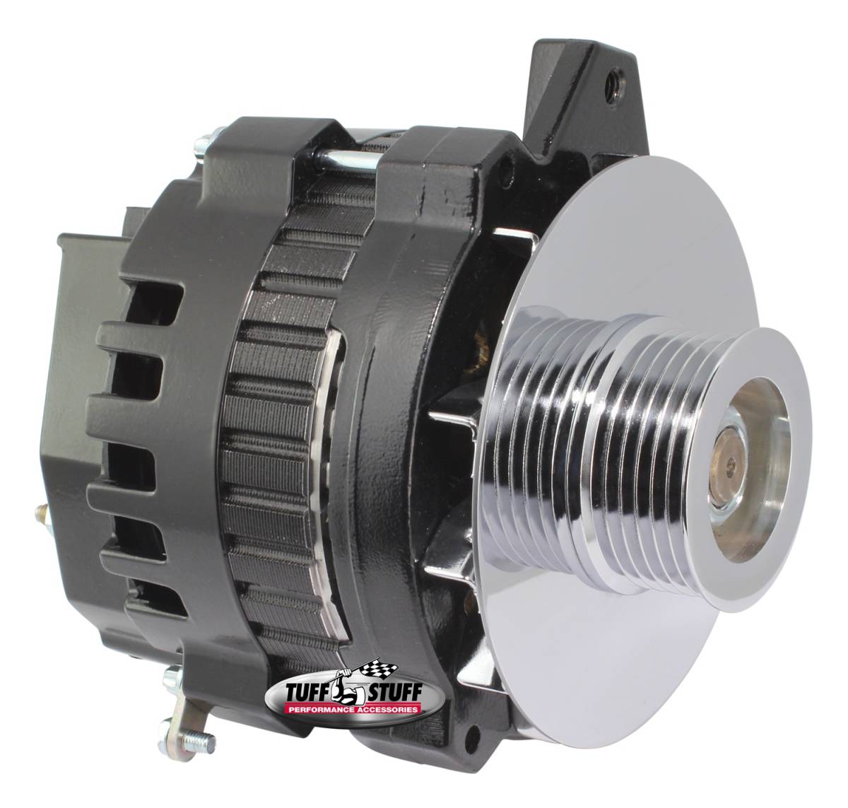 Tuff Stuff Performance - Alternator; 105 AMP - 1 Wire Or OEM - 6 Groove Pulley - Black; 7860E6G