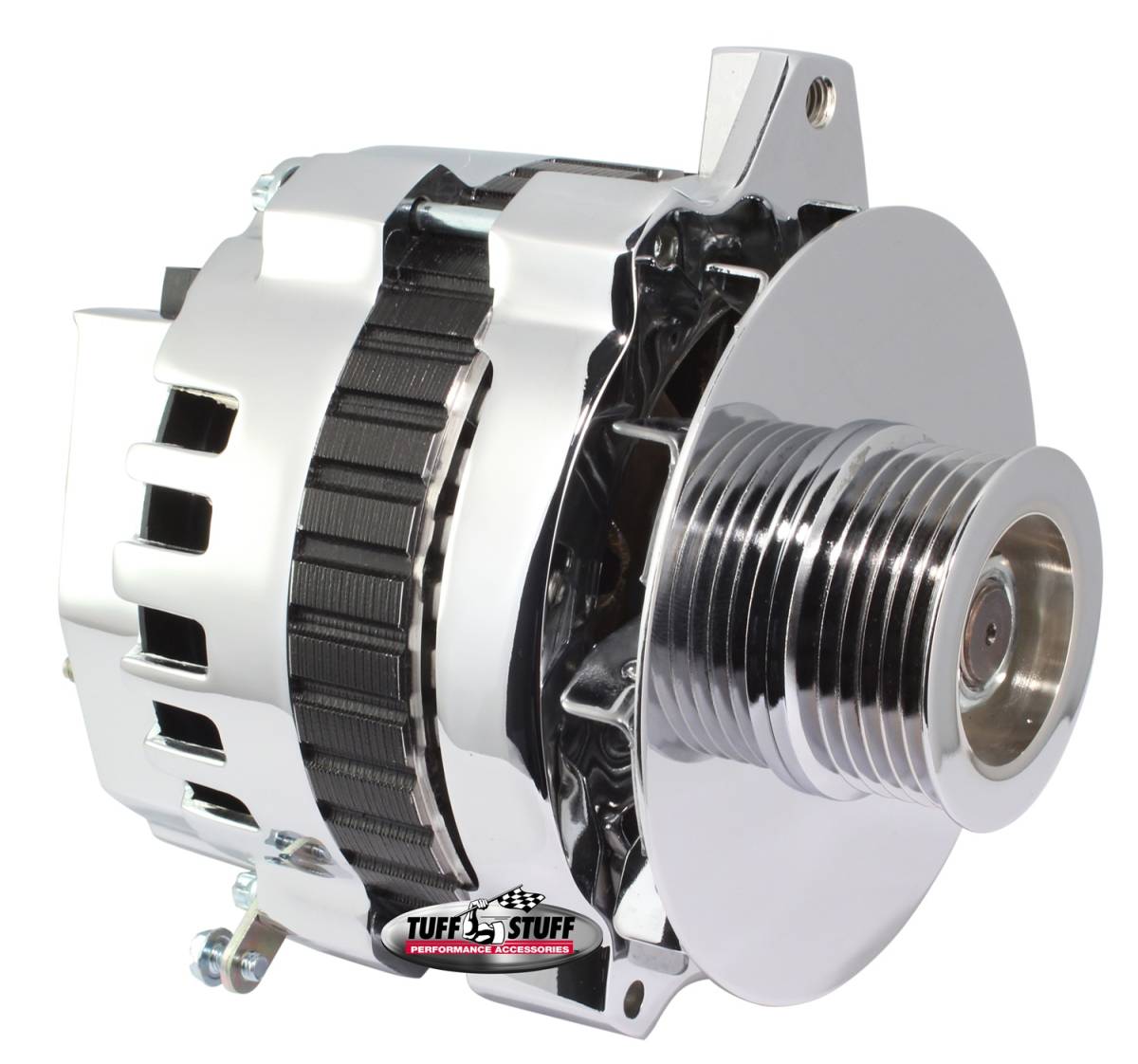 Tuff Stuff Performance - Alternator; 160 AMP - 1 Wire Or OEM - 6 Groove Pulley - Chrome; 7860F6G