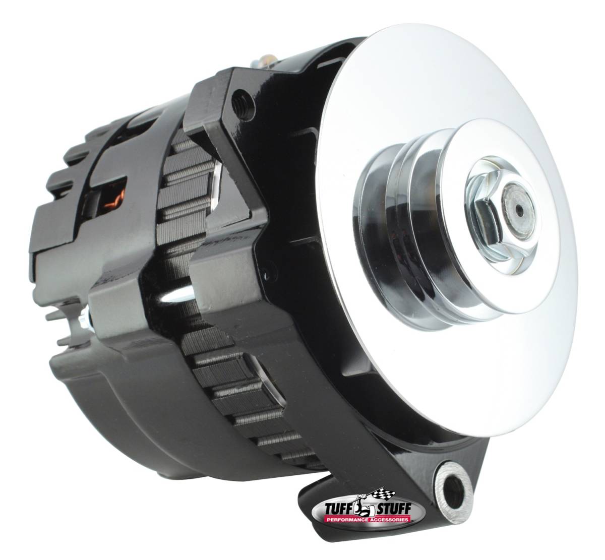 Tuff Stuff Performance - Alternator; 160 AMP - 1 Wire Or OEM - V Groove Pulley - Black; 7861G