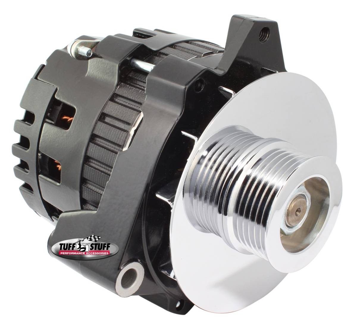 Tuff Stuff Performance - Alternator; 160 AMP - 1 Wire Or OEM - 6 Groove Pulley - Black; 7861G6G