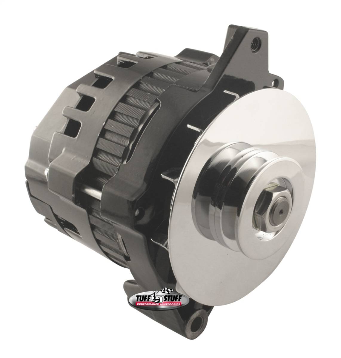 Tuff Stuff Performance - Alternator; 160 AMP - 1 Wire Or OEM - V Groove Pulley - Black; 7935G