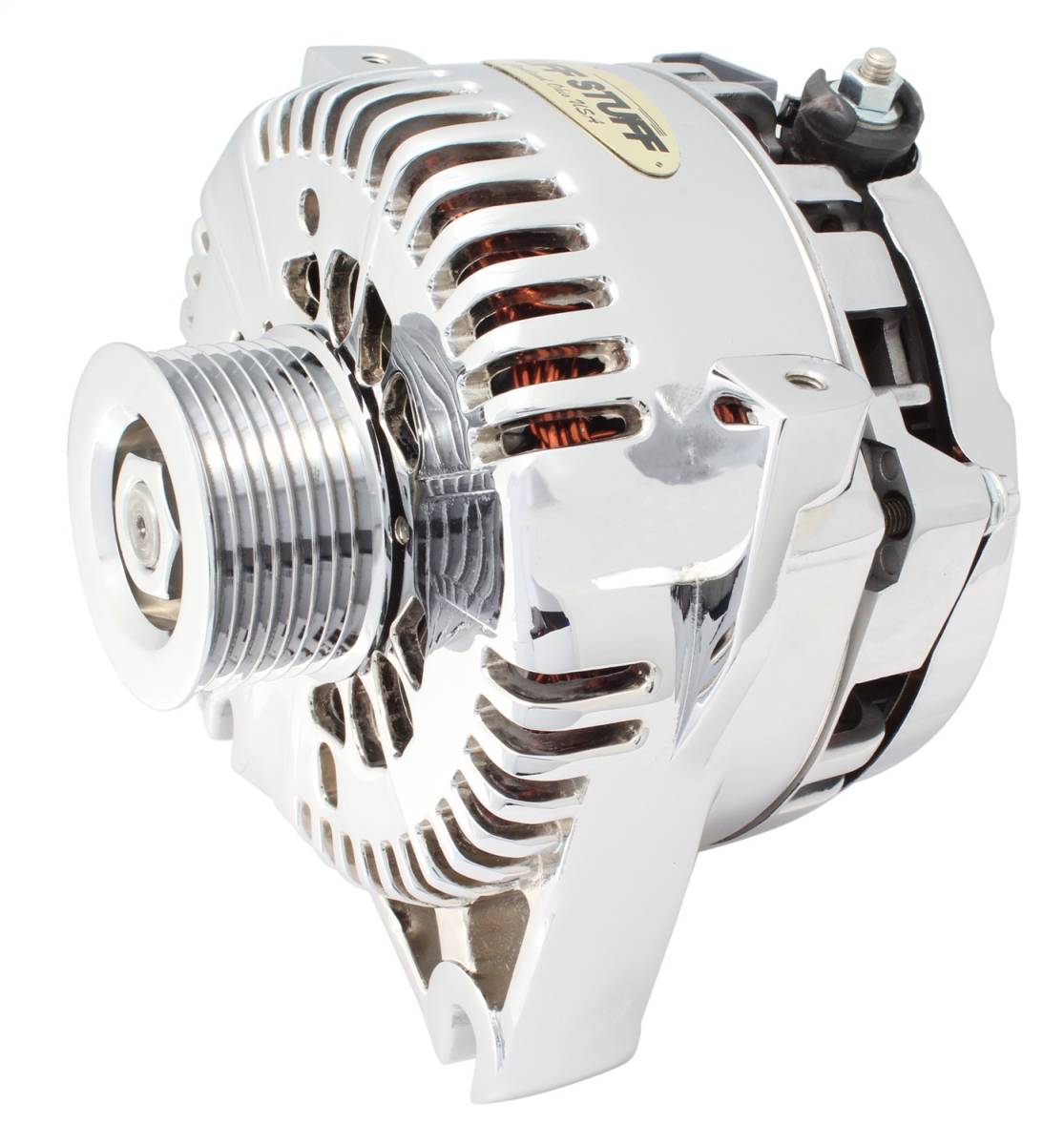 Tuff Stuff Performance - Alternator; 130 AMP - OEM Wire - 8 Groove Pulley - Aluminum - Polished; 8251AP